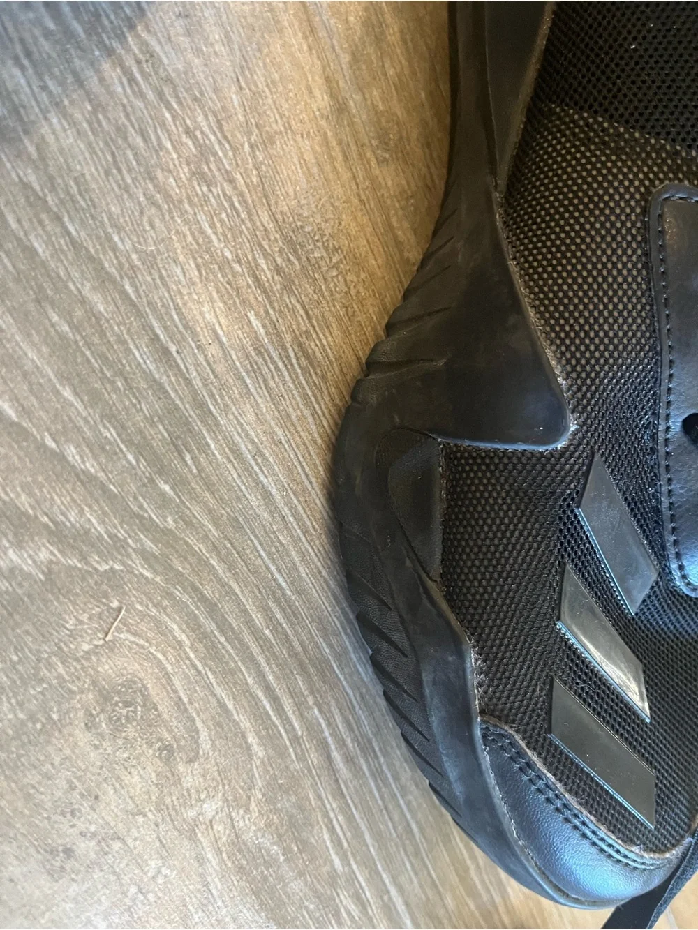 adidas Kids Black High-Top Sneakers with Subtle Teal Logo